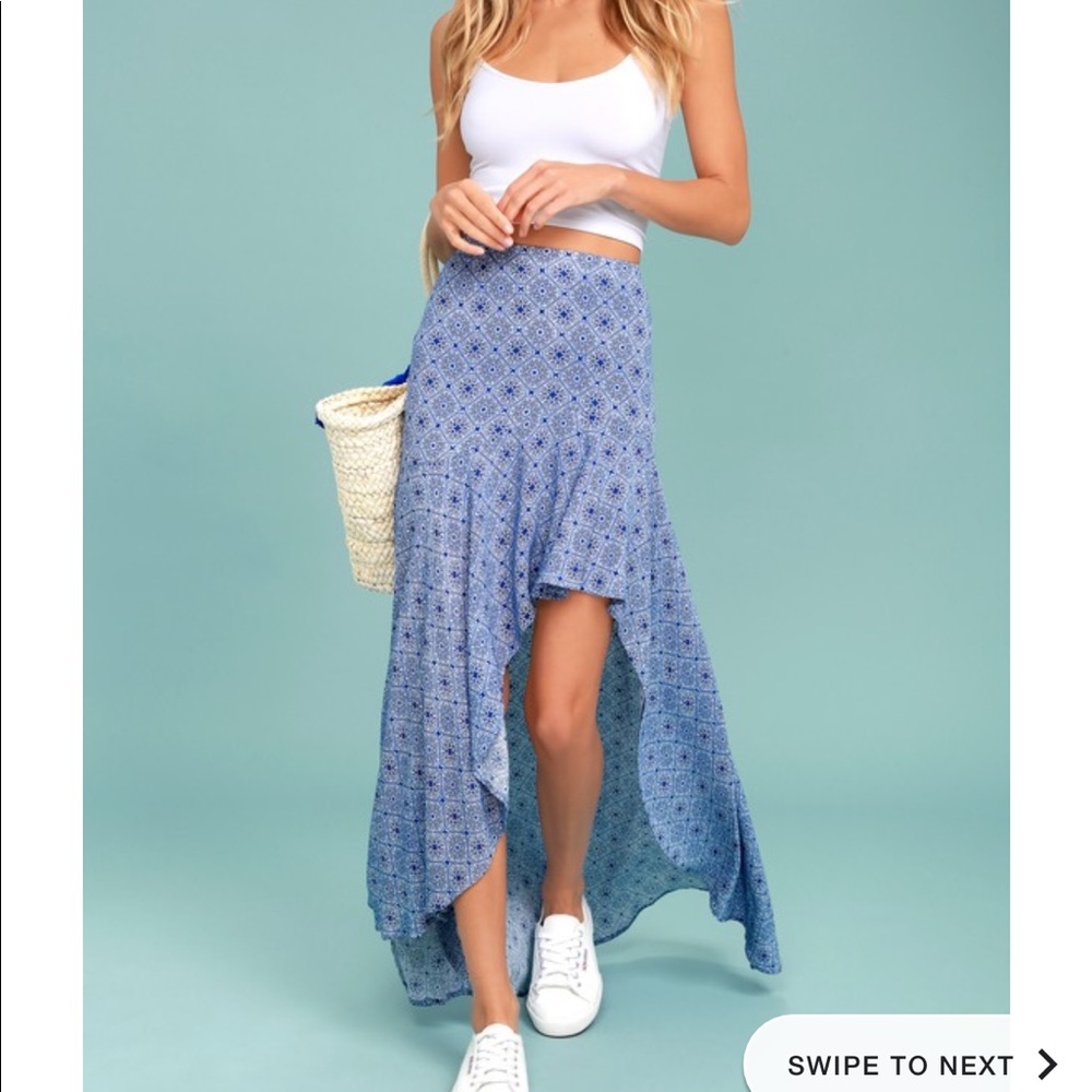 Lulus high low maxi skirt